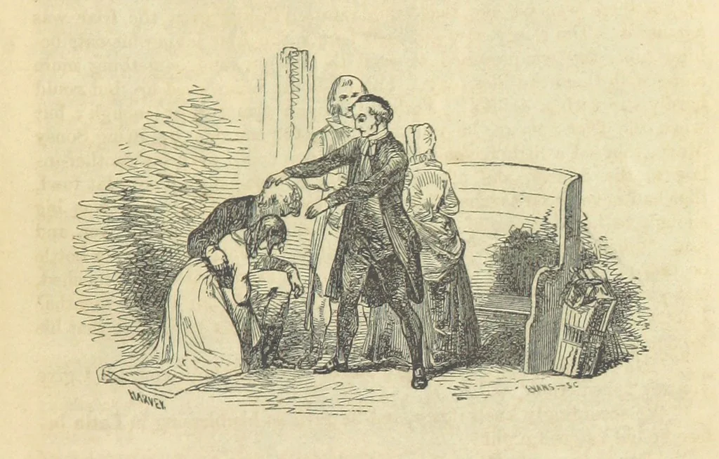 An illustration from Traits and Stories of the Irish Peasantry ... Fourth edition, 1864, leaf 129