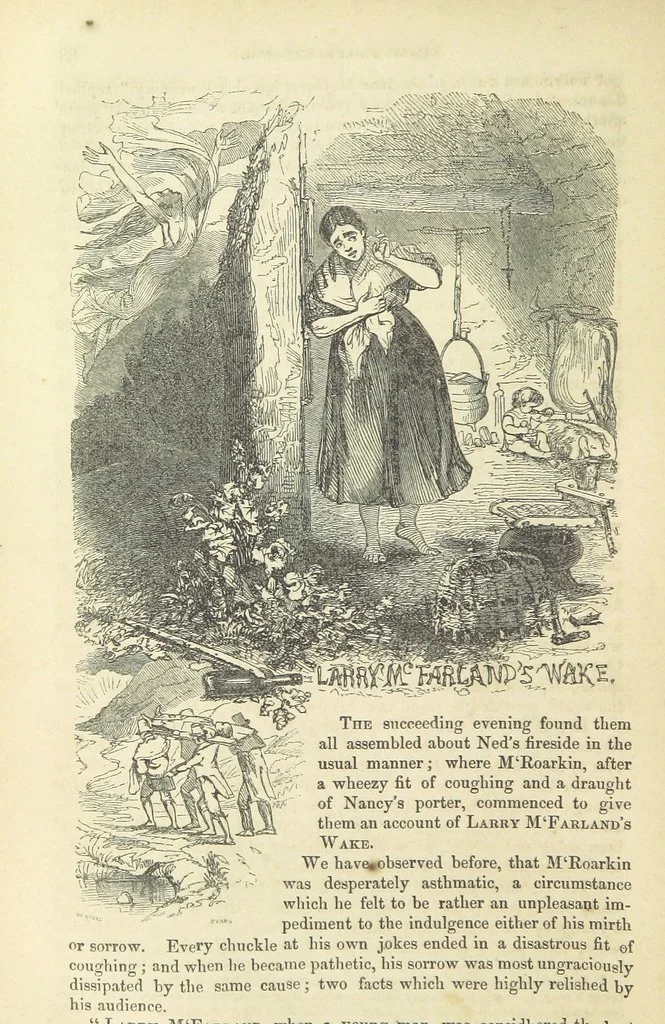 An illustration from Traits and Stories of the Irish Peasantry ... Fourth edition, 1864, leaf 130