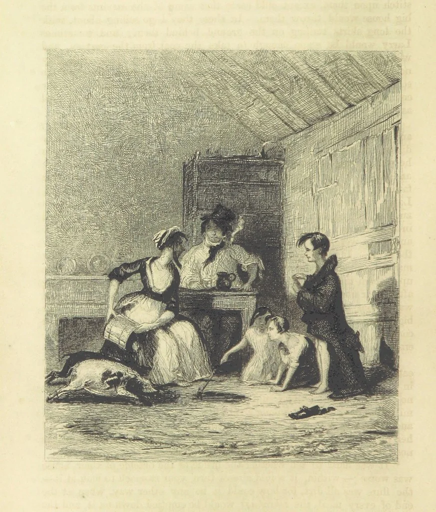 An illustration from Traits and Stories of the Irish Peasantry ... Fourth edition, 1864, leaf 138