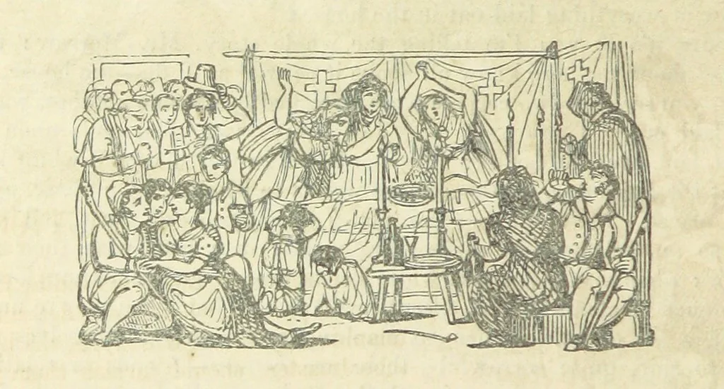 An illustration from Traits and Stories of the Irish Peasantry ... Fourth edition, 1864, leaf 164