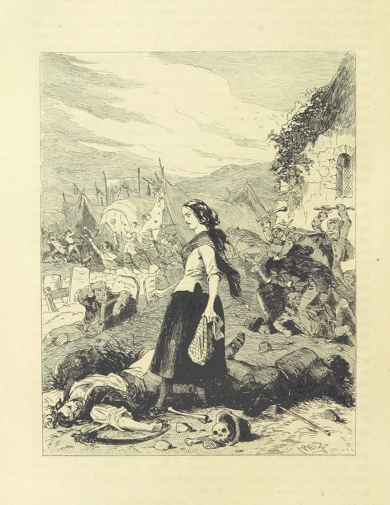 An illustration from Traits and Stories of the Irish Peasantry ... Fourth edition, 1864, leaf 196