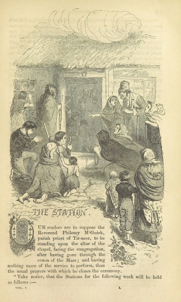 An illustration from Traits and Stories of the Irish Peasantry ... Fourth edition, 1864, leaf 199
