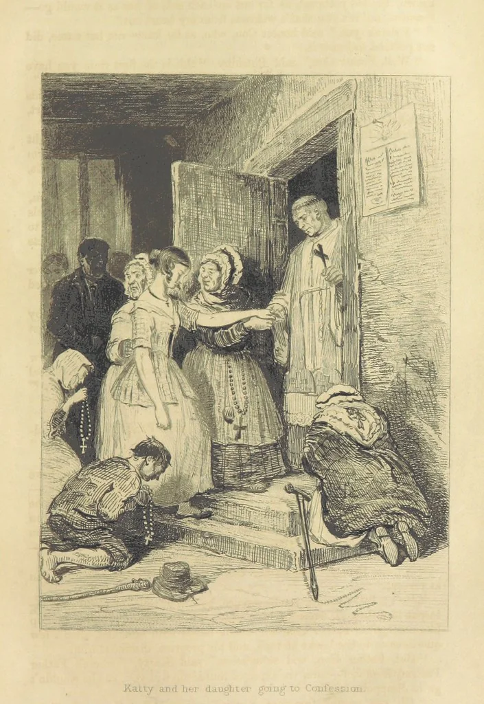 An illustration from Traits and Stories of the Irish Peasantry ... Fourth edition, 1864, leaf 213