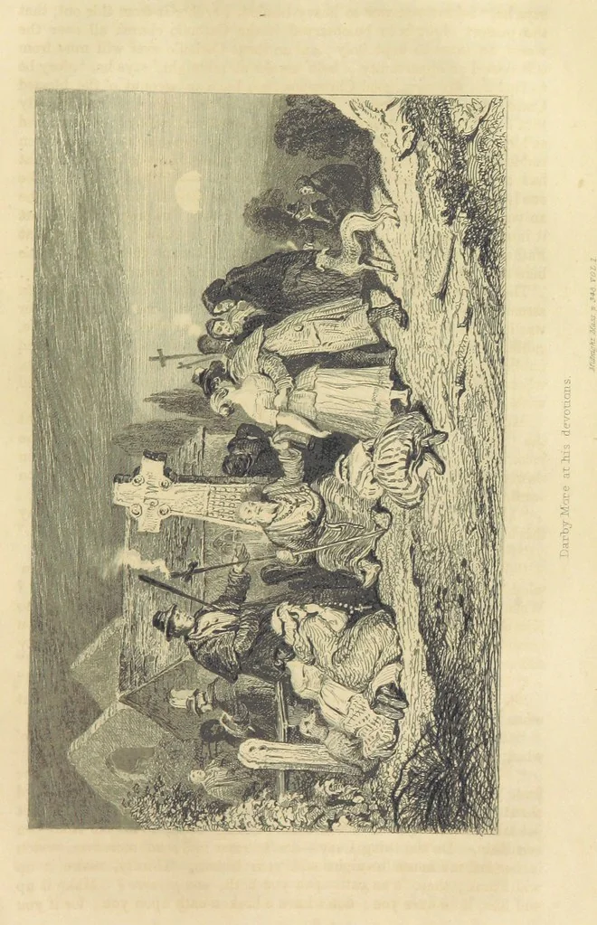 An illustration from Traits and Stories of the Irish Peasantry ... Fourth edition, 1864, leaf 421