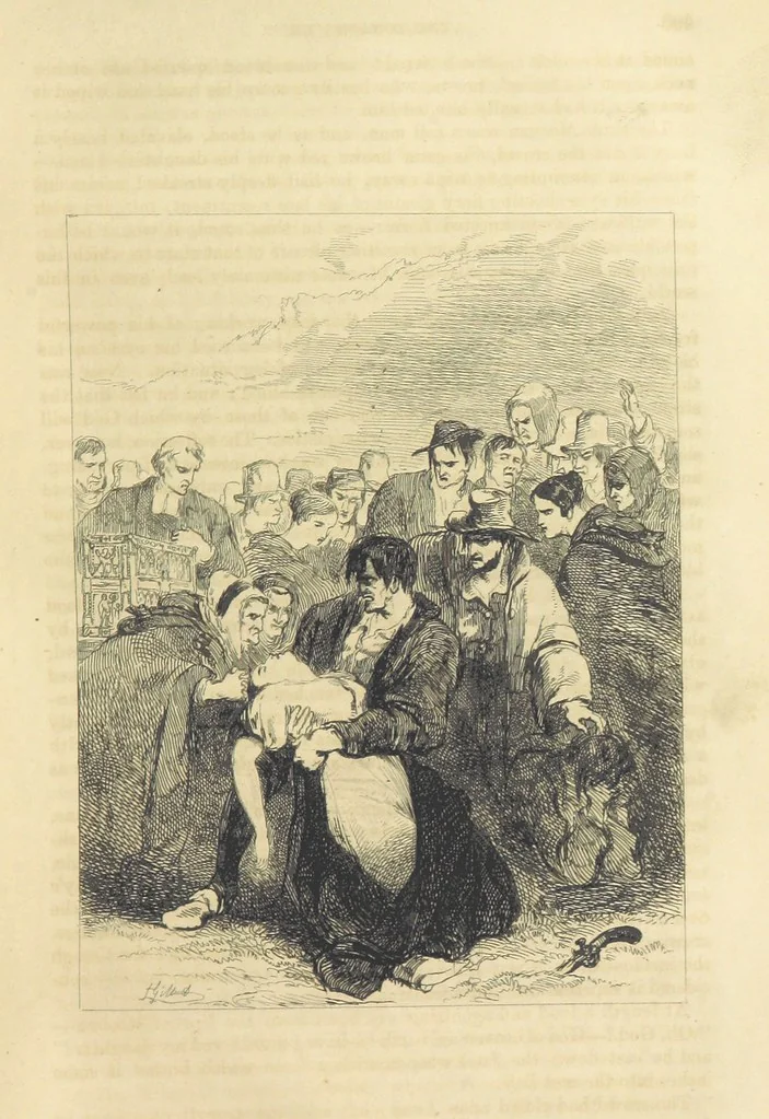 An illustration from Traits and Stories of the Irish Peasantry ... Fourth edition, 1864, leaf 477