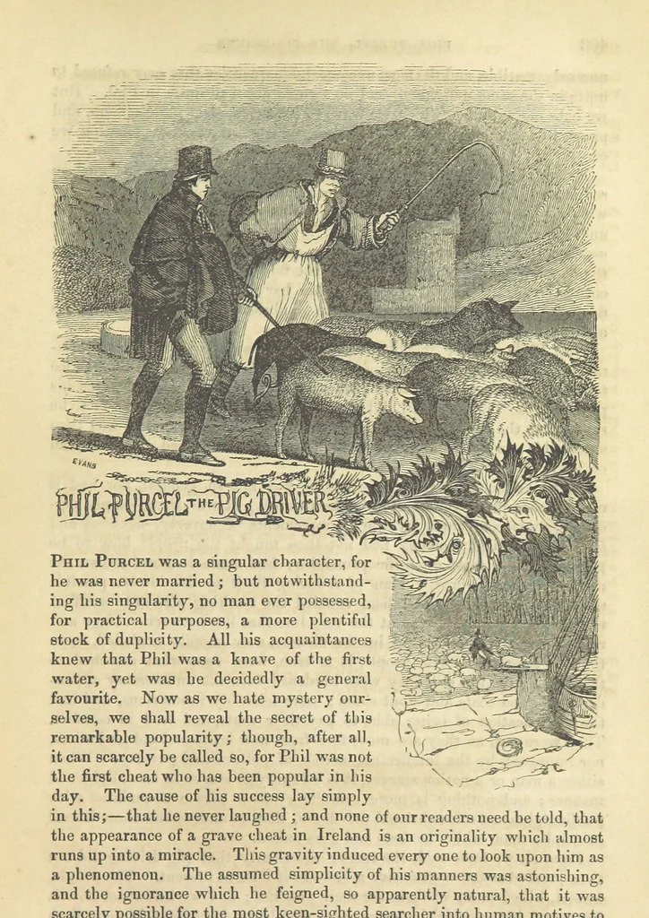 An illustration from Traits and Stories of the Irish Peasantry ... Fourth edition, 1864, leaf 485
