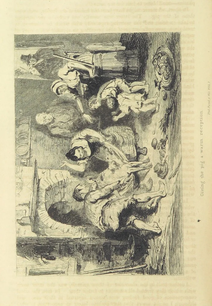 An illustration from Traits and Stories of the Irish Peasantry ... Fourth edition, 1864, leaf 490