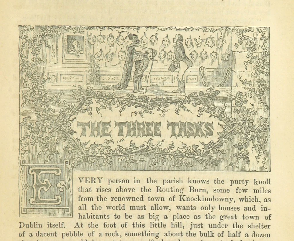 An illustration from Traits and Stories of the Irish Peasantry ... Fourth edition, 1864, leaf 61