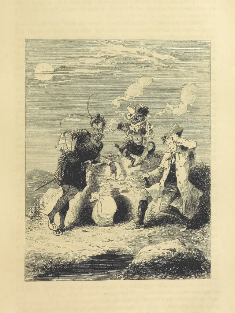 An illustration from Traits and Stories of the Irish Peasantry ... Fourth edition, 1864, leaf 65