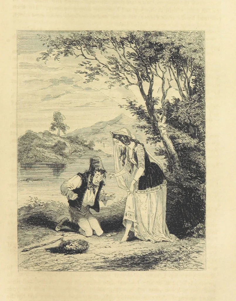 An illustration from Traits and Stories of the Irish Peasantry ... Fourth edition, 1864, leaf 77