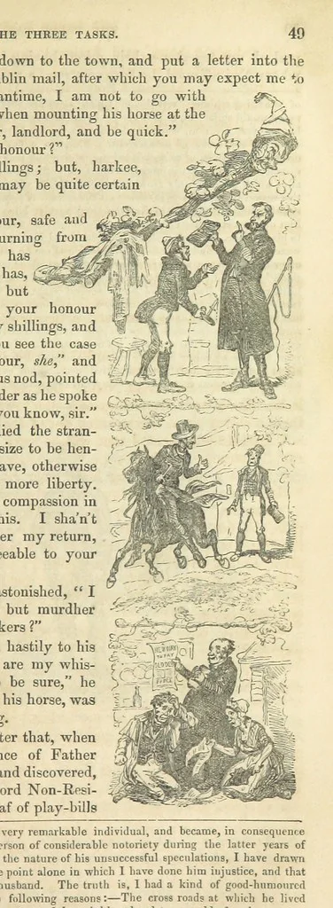 An illustration from Traits and Stories of the Irish Peasantry ... Fourth edition, 1864, leaf 91
