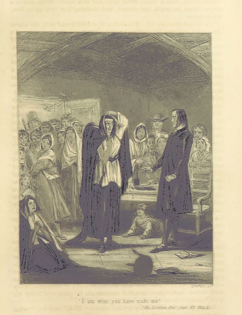 An illustration from Traits and Stories of the Irish Peasantry ... Fourth edition, 1864, leaf 109