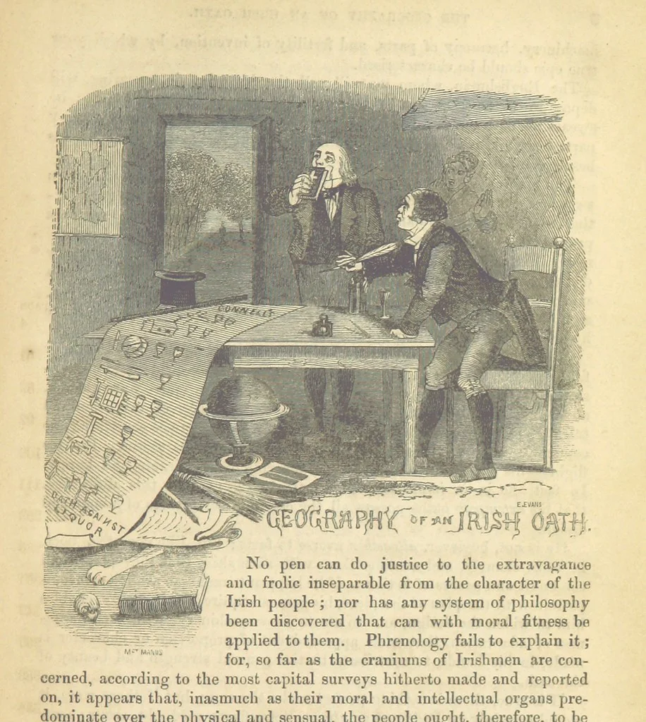 An illustration from Traits and Stories of the Irish Peasantry ... Fourth edition, 1864, leaf 11