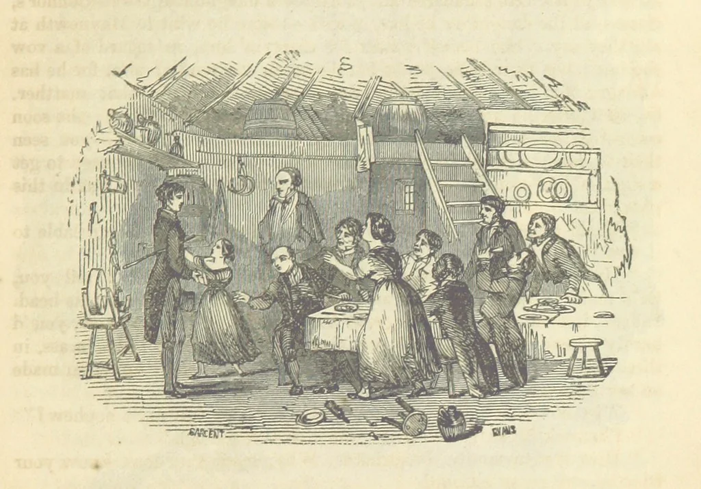 An illustration from Traits and Stories of the Irish Peasantry ... Fourth edition, 1864, leaf 209