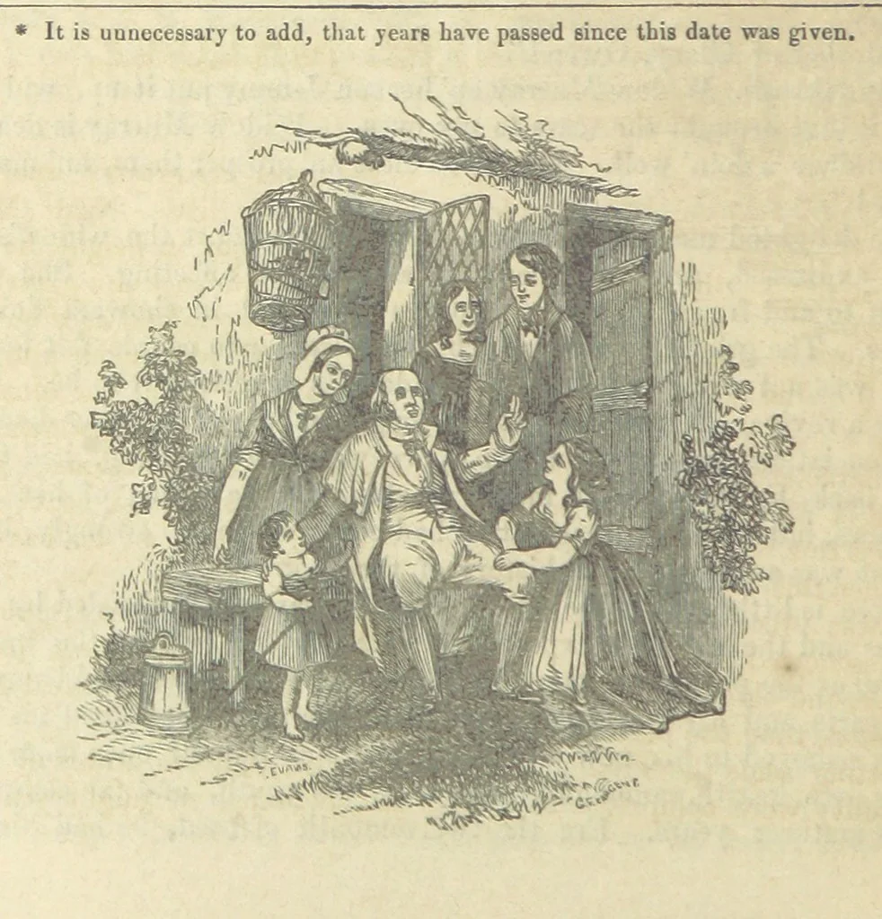 An illustration from Traits and Stories of the Irish Peasantry ... Fourth edition, 1864, leaf 448