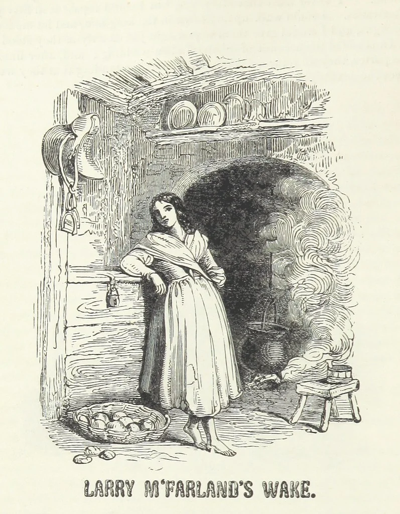 An illustration from Traits and Stories of the Irish Peasantry ... Fourth edition, 1876, leaf 130