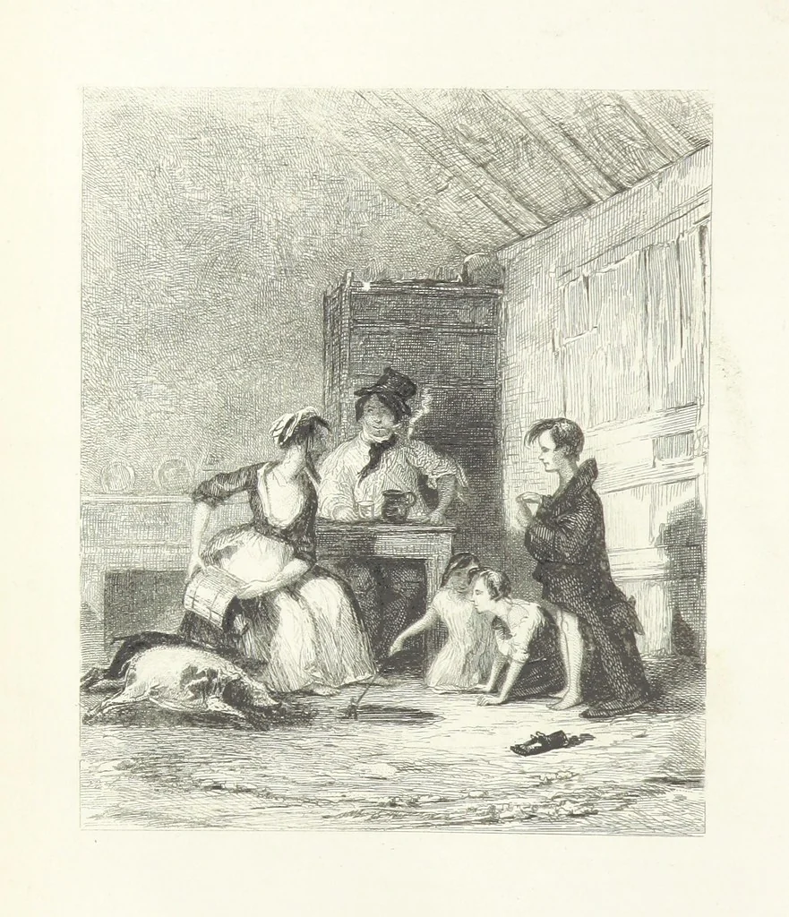 An illustration from Traits and Stories of the Irish Peasantry ... Fourth edition, 1876, leaf 138