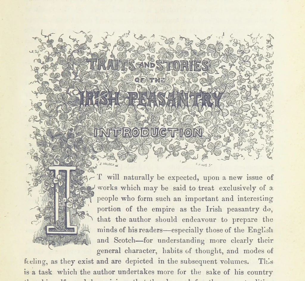 An illustration from Traits and Stories of the Irish Peasantry ... Fourth edition, 1876, leaf 15