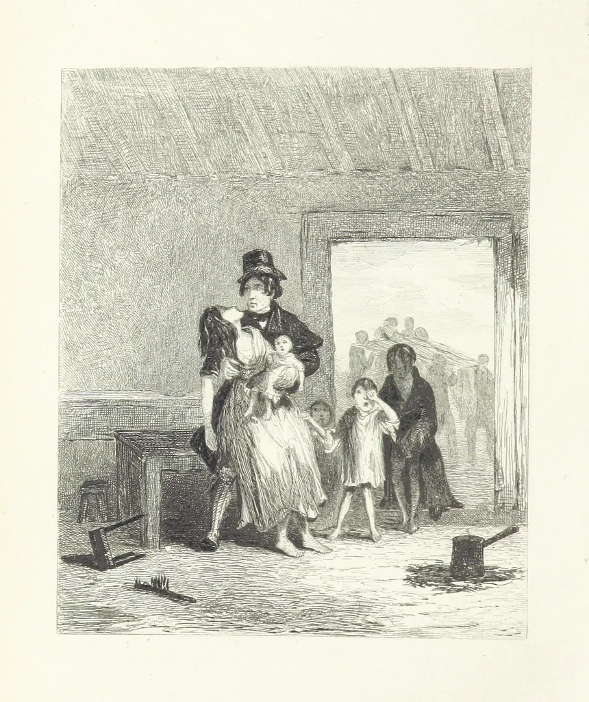 An illustration from Traits and Stories of the Irish Peasantry ... Fourth edition, 1876, leaf 150