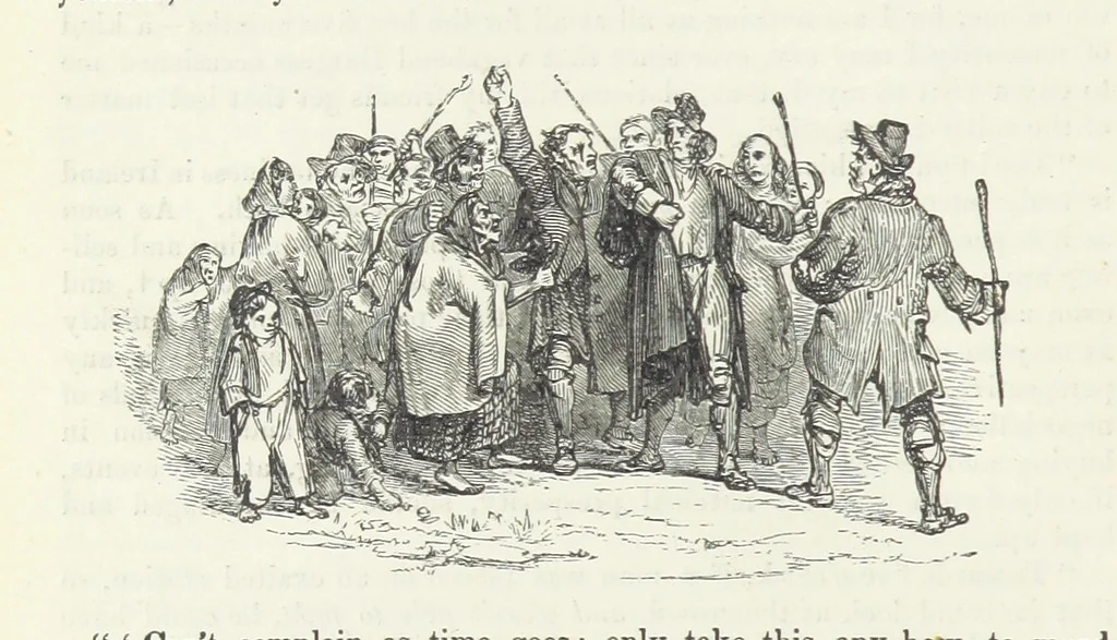An illustration from Traits and Stories of the Irish Peasantry ... Fourth edition, 1876, leaf 186
