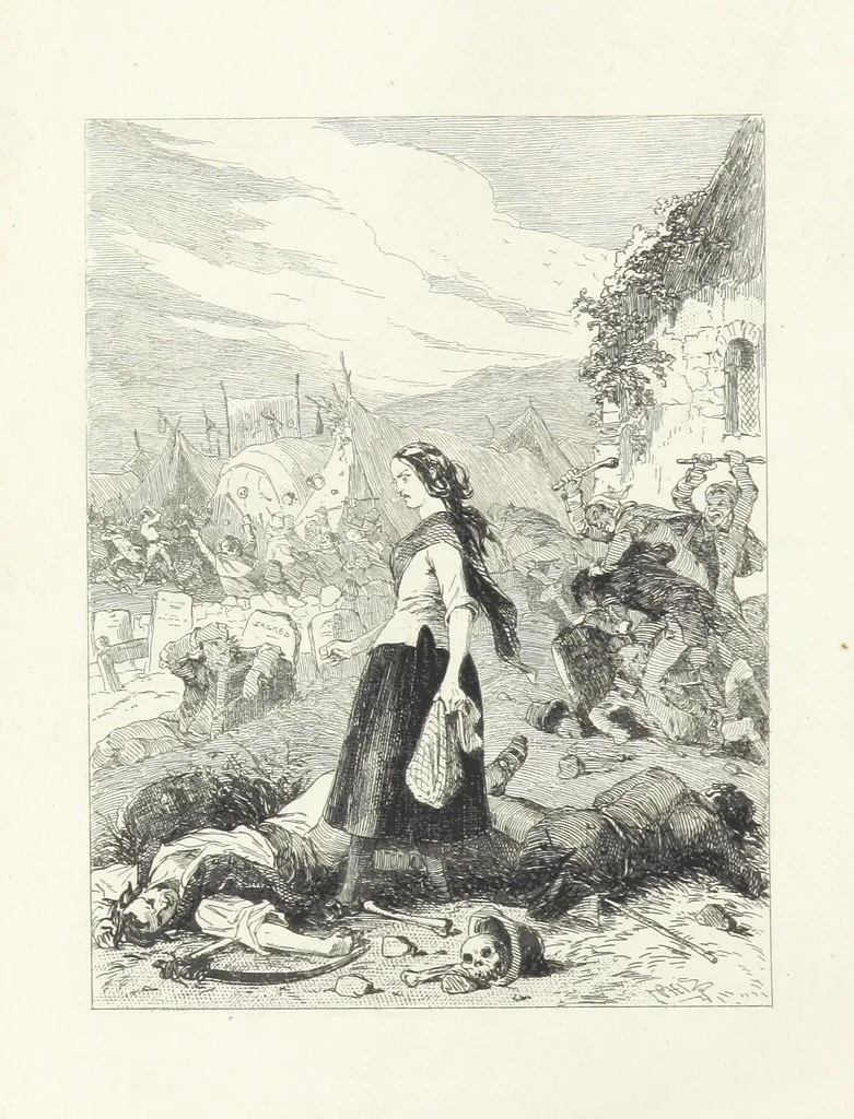 An illustration from Traits and Stories of the Irish Peasantry ... Fourth edition, 1876, leaf 196