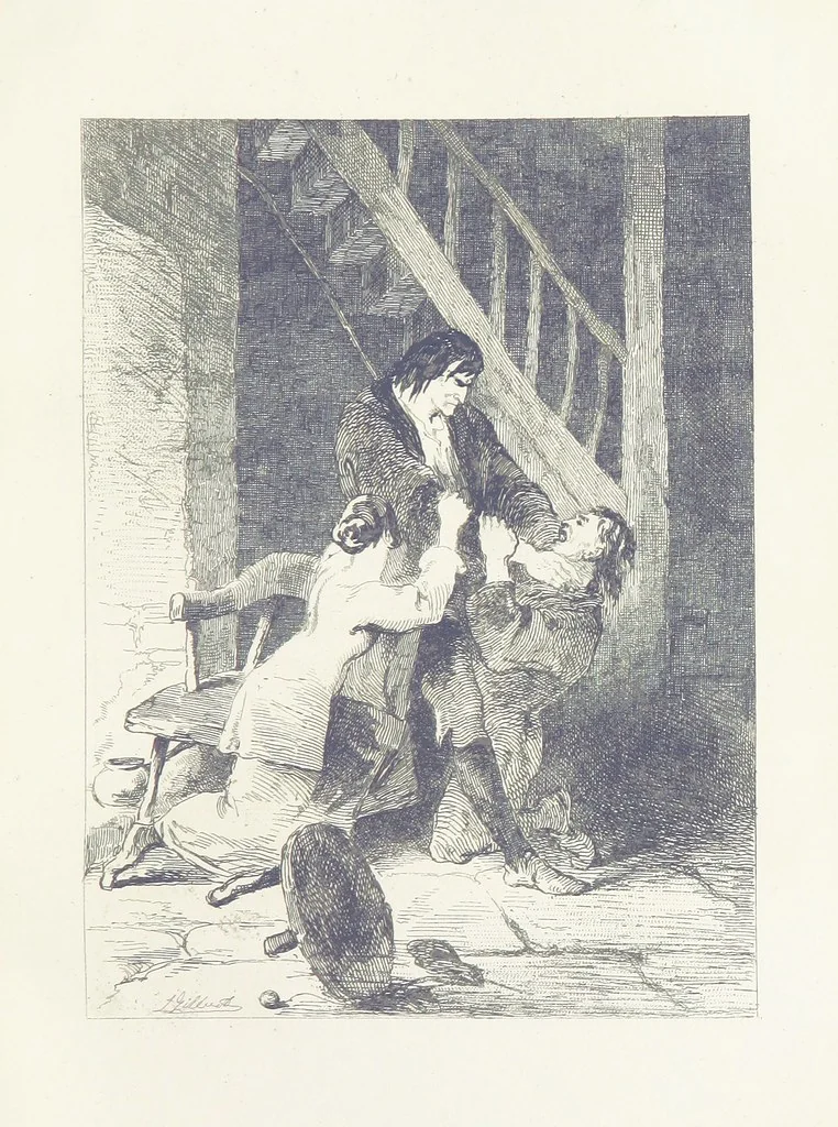 An illustration from Traits and Stories of the Irish Peasantry ... Fourth edition, 1876, leaf 461
