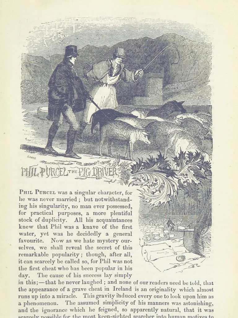 An illustration from Traits and Stories of the Irish Peasantry ... Fourth edition, 1876, leaf 485