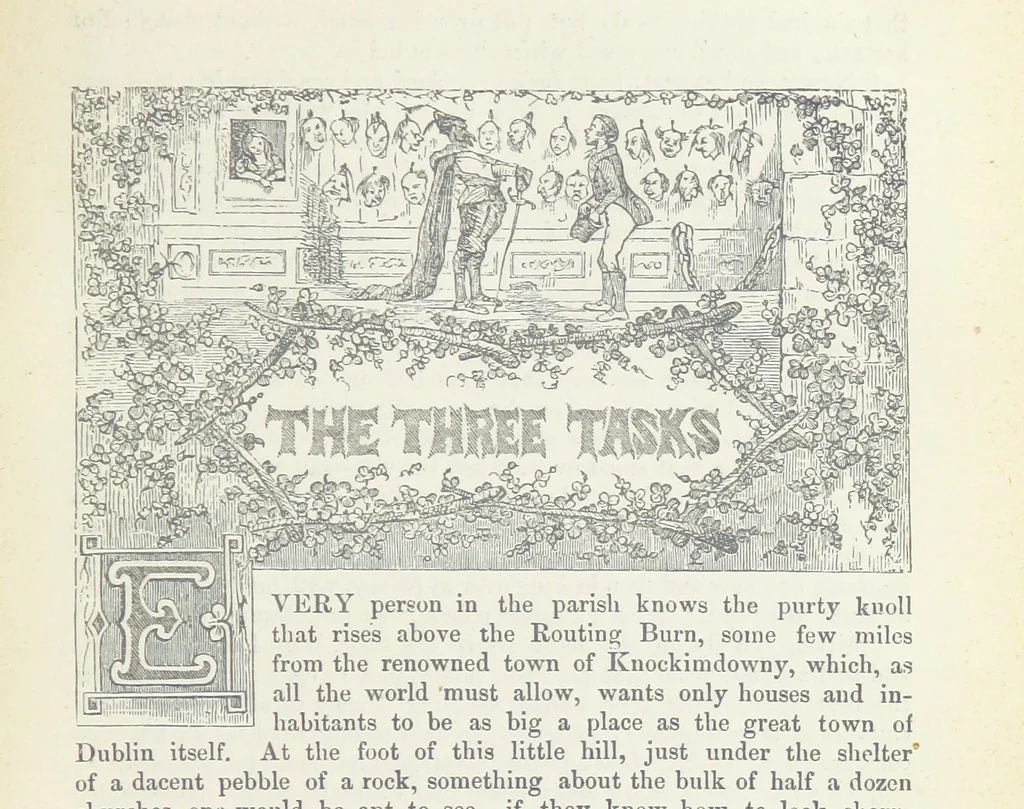An illustration from Traits and Stories of the Irish Peasantry ... Fourth edition, 1876, leaf 61