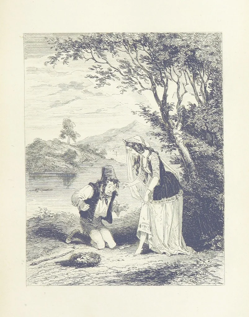 An illustration from Traits and Stories of the Irish Peasantry ... Fourth edition, 1876, leaf 77