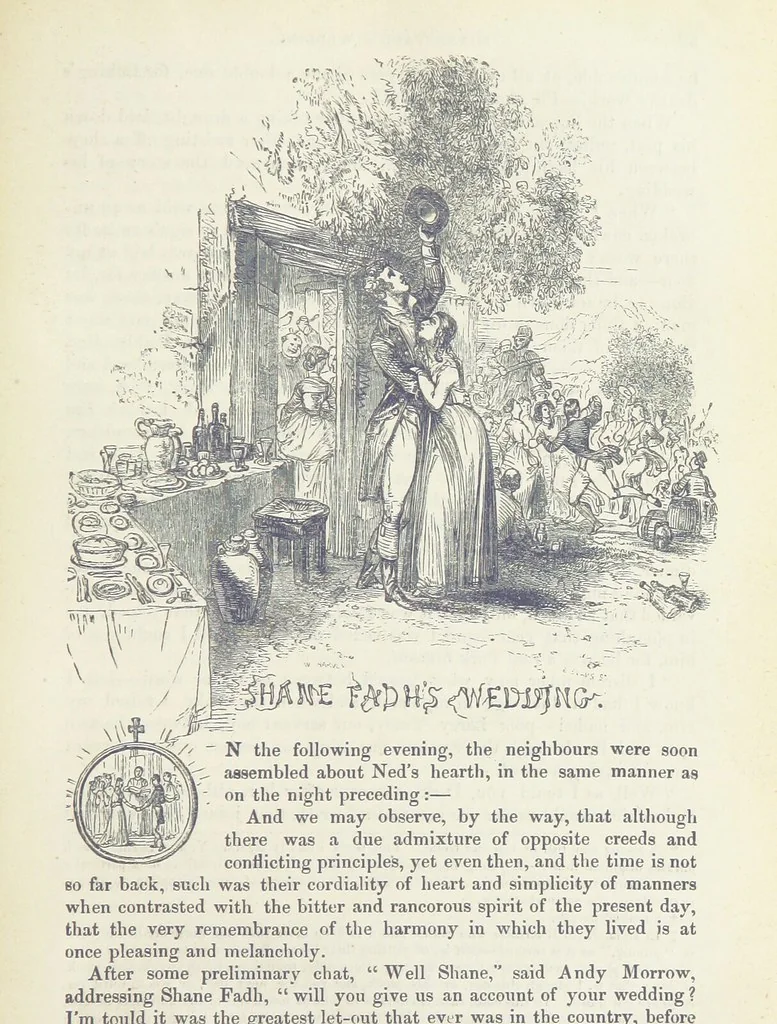 An illustration from Traits and Stories of the Irish Peasantry ... Fourth edition, 1876, leaf 93