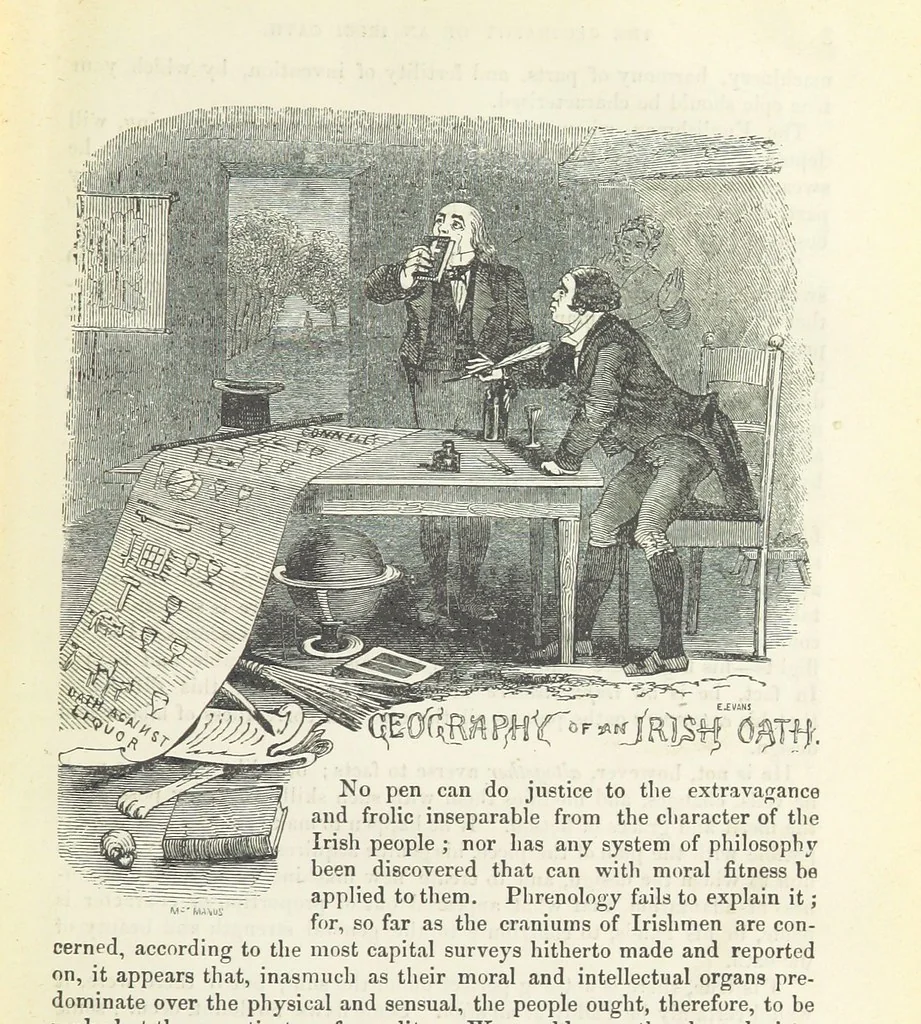 An illustration from Traits and Stories of the Irish Peasantry ... Fourth edition, 1876, leaf 13