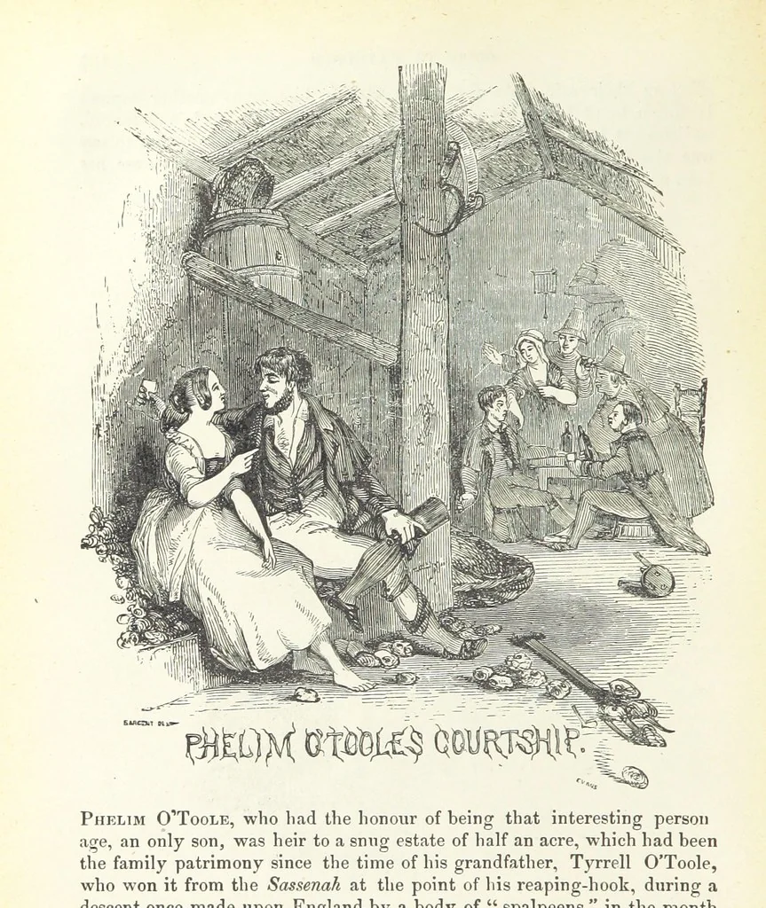 An illustration from Traits and Stories of the Irish Peasantry ... Fourth edition, 1876, leaf 210