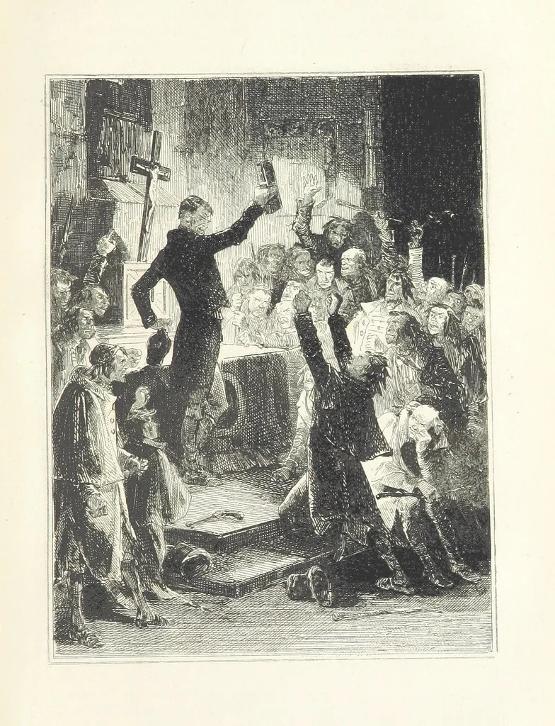 An illustration from Traits and Stories of the Irish Peasantry ... Fourth edition, 1876, leaf 385