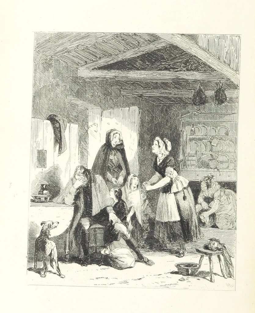 An illustration from Traits and Stories of the Irish Peasantry ... Fourth edition, 1876, leaf 424
