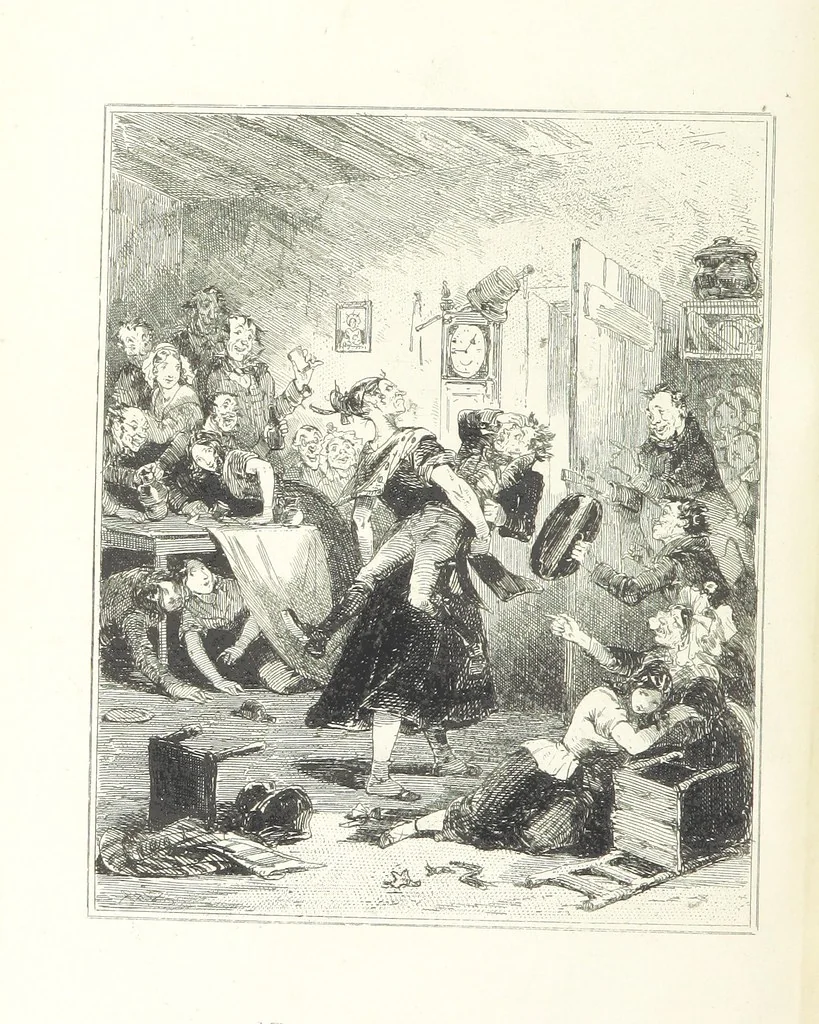 An illustration from Traits and Stories of the Irish Peasantry ... Fourth edition, 1876, leaf 462