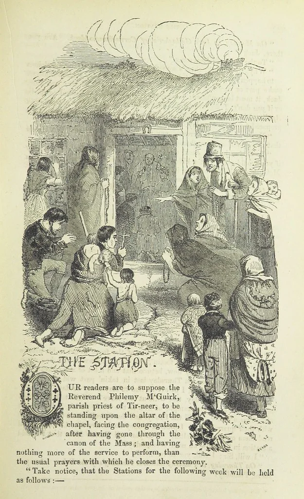 An illustration from Traits and Stories of the Irish Peasantry ... Fourth edition, 1881, leaf 379