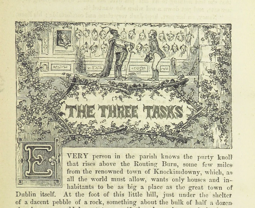 An illustration from Traits and Stories of the Irish Peasantry ... Fourth edition, 1881, leaf 41