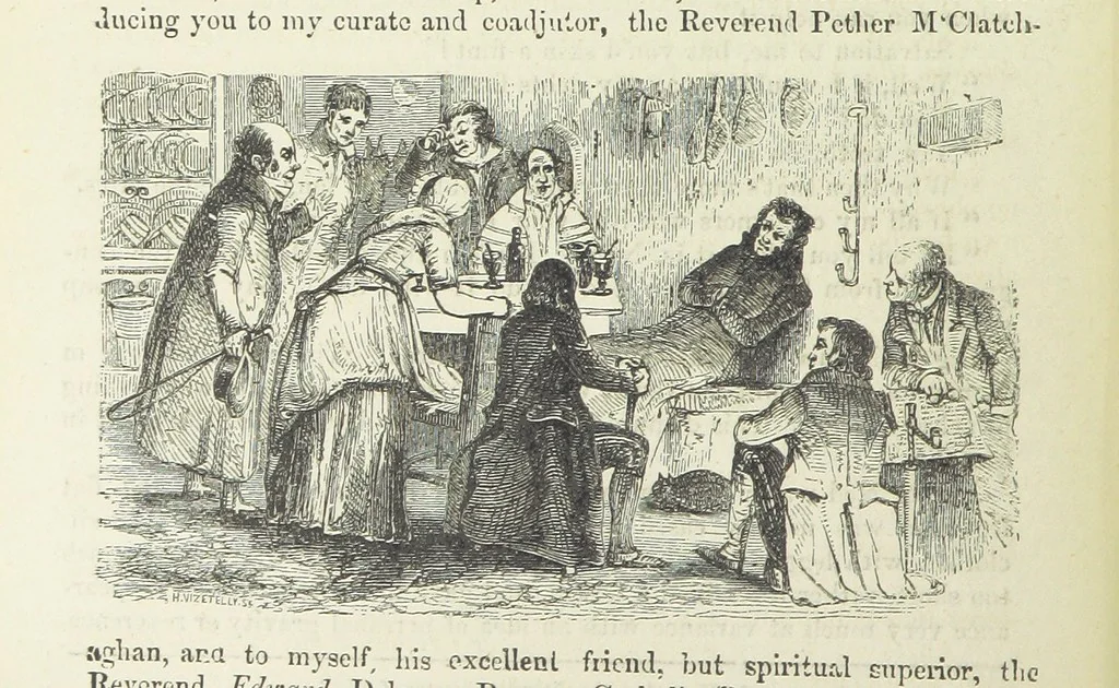 An illustration from Traits and Stories of the Irish Peasantry ... Fourth edition, 1881, leaf 432