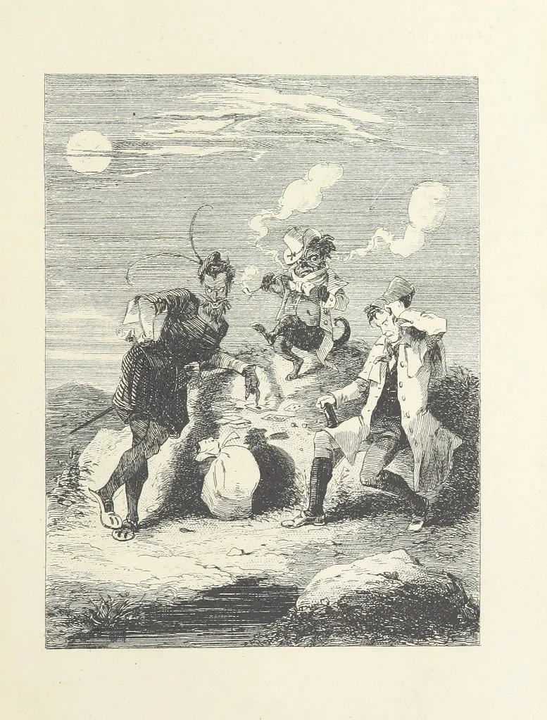 An illustration from Traits and Stories of the Irish Peasantry ... Fourth edition, 1881, leaf 45