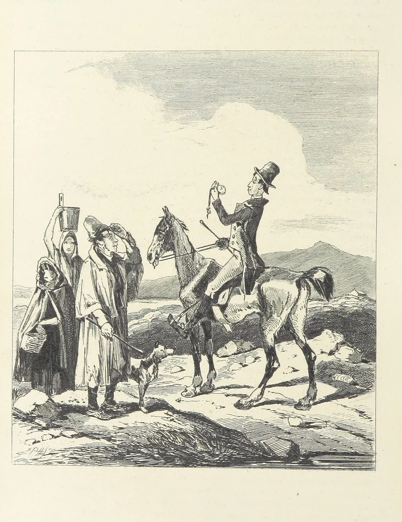 An illustration from Traits and Stories of the Irish Peasantry ... Fourth edition, 1881, leaf 610