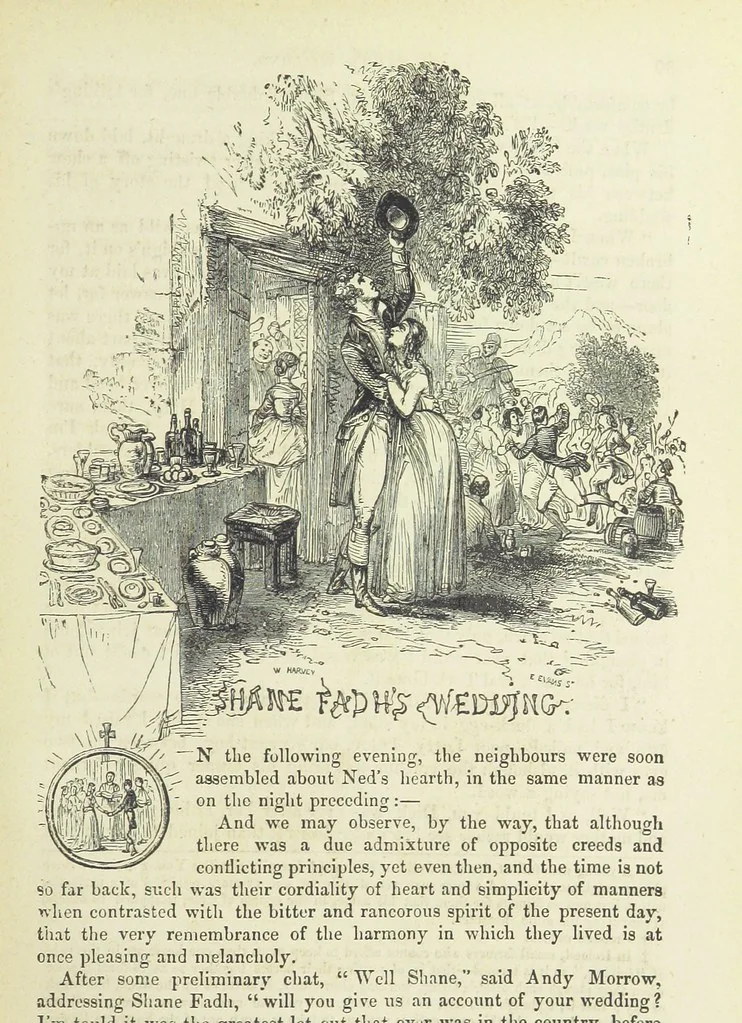 An illustration from Traits and Stories of the Irish Peasantry ... Fourth edition, 1881, leaf 71