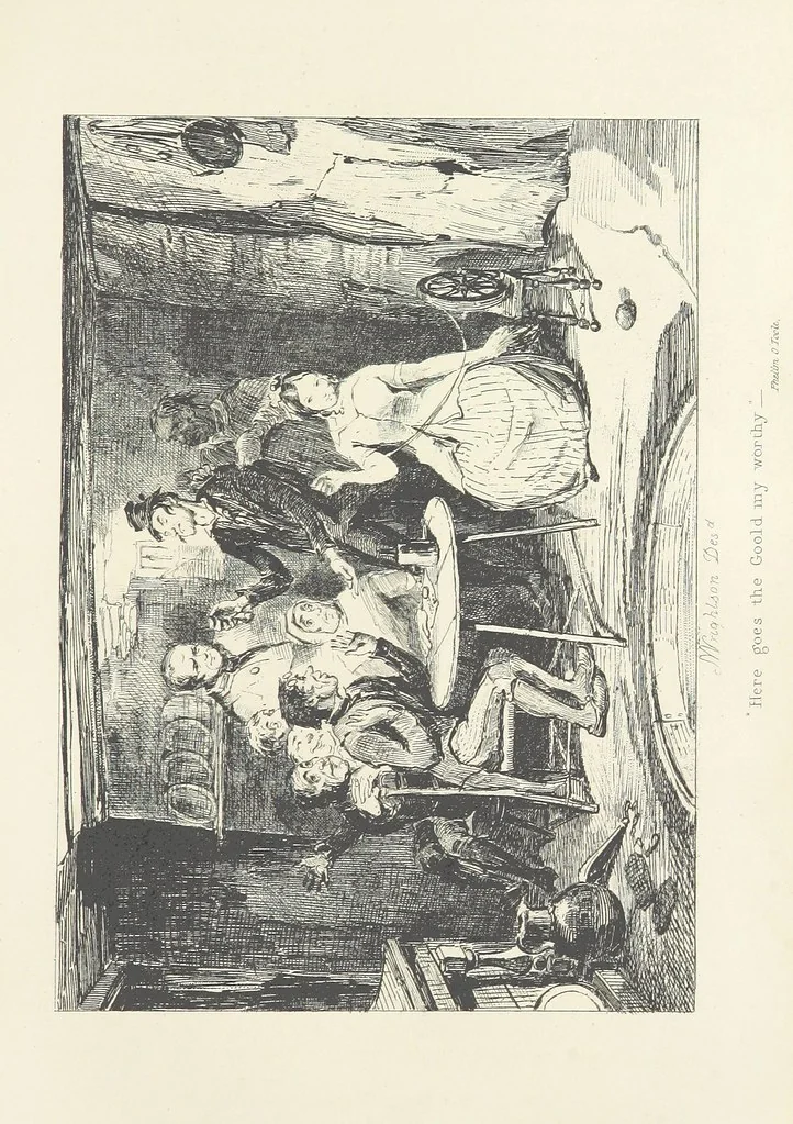 An illustration from Traits and Stories of the Irish Peasantry ... Fourth edition, 1881, leaf 735