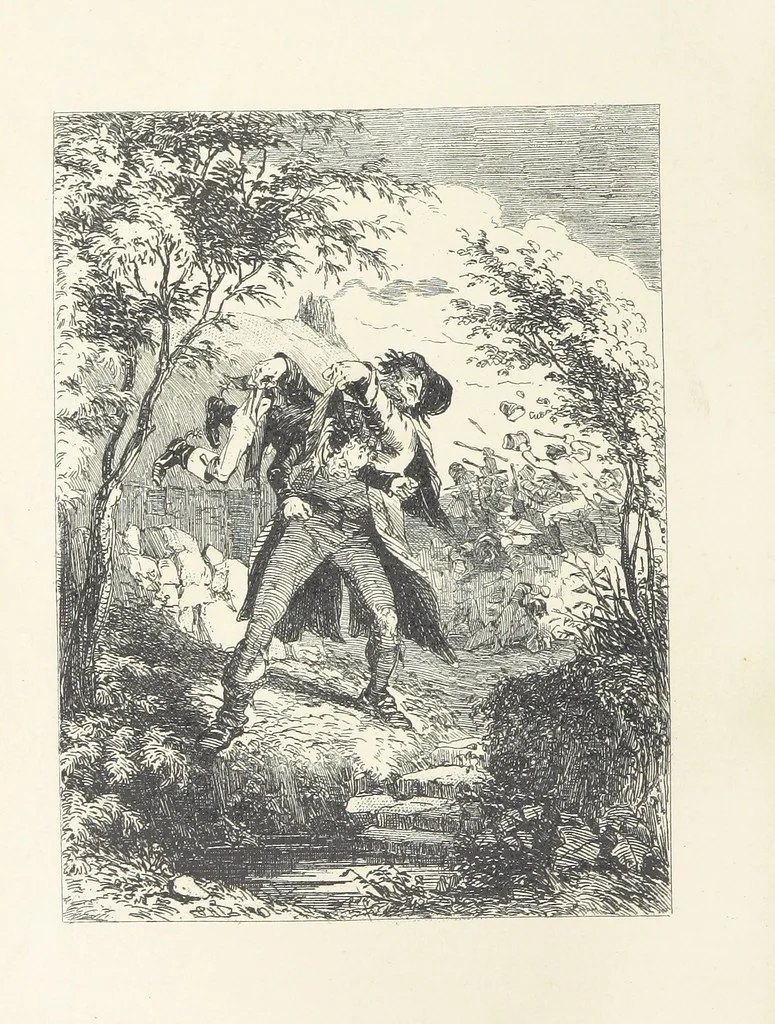 An illustration from Traits and Stories of the Irish Peasantry ... Fourth edition, 1881, leaf 92