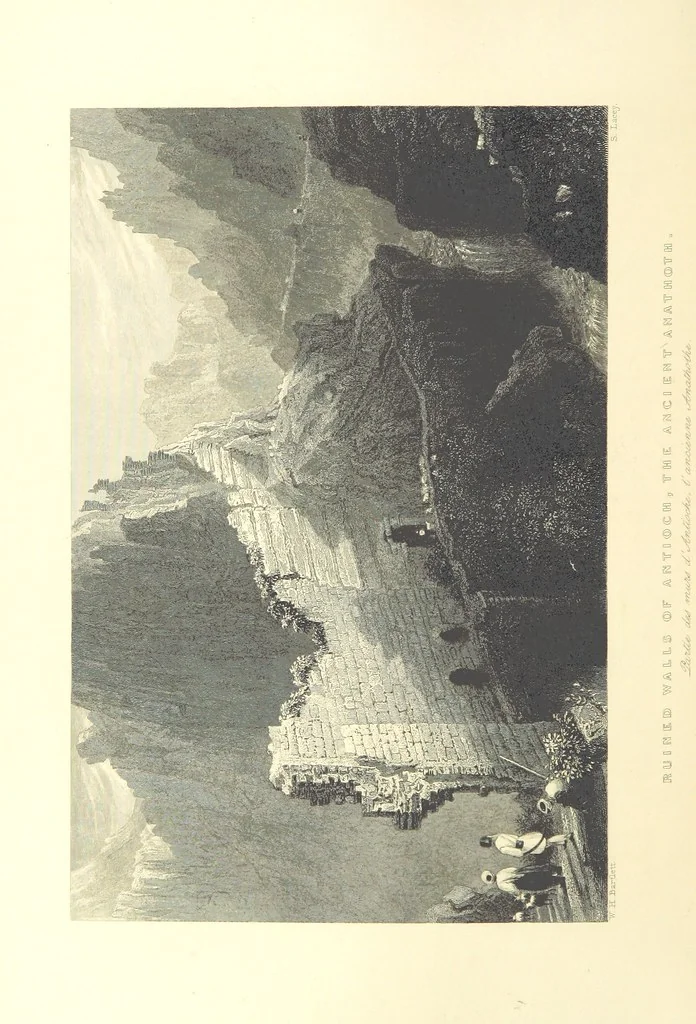 An illustration from Syria, the Holy Land, Asia Minor, &c., illustrated. In a series of views drawn from nature by W. H. Bartlett, William Purser (Thomas Allom), &c. With descriptions of the plates by J. Carne. [With maps, 1853, leaf 136