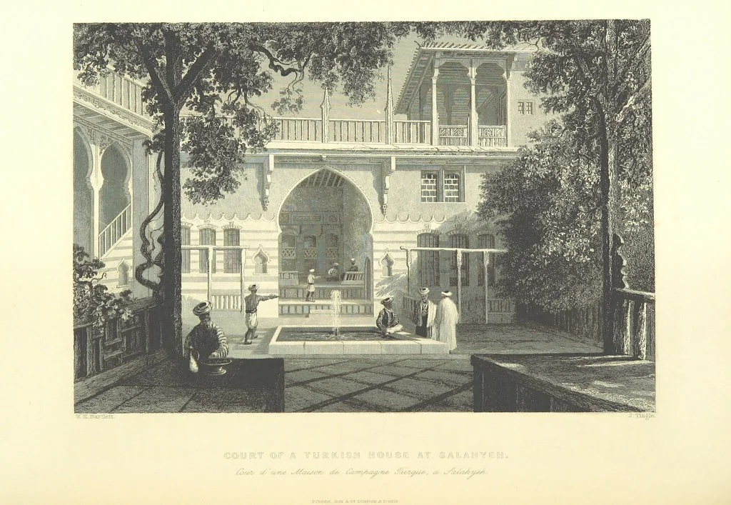An illustration from Syria, the Holy Land, Asia Minor, &c., illustrated. In a series of views drawn from nature by W. H. Bartlett, William Purser (Thomas Allom), &c. With descriptions of the plates by J. Carne. [With maps, 1853, leaf 184