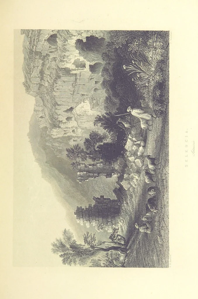 An illustration from Syria, the Holy Land, Asia Minor, &c., illustrated. In a series of views drawn from nature by W. H. Bartlett, William Purser (Thomas Allom), &c. With descriptions of the plates by J. Carne. [With maps, 1853, leaf 197