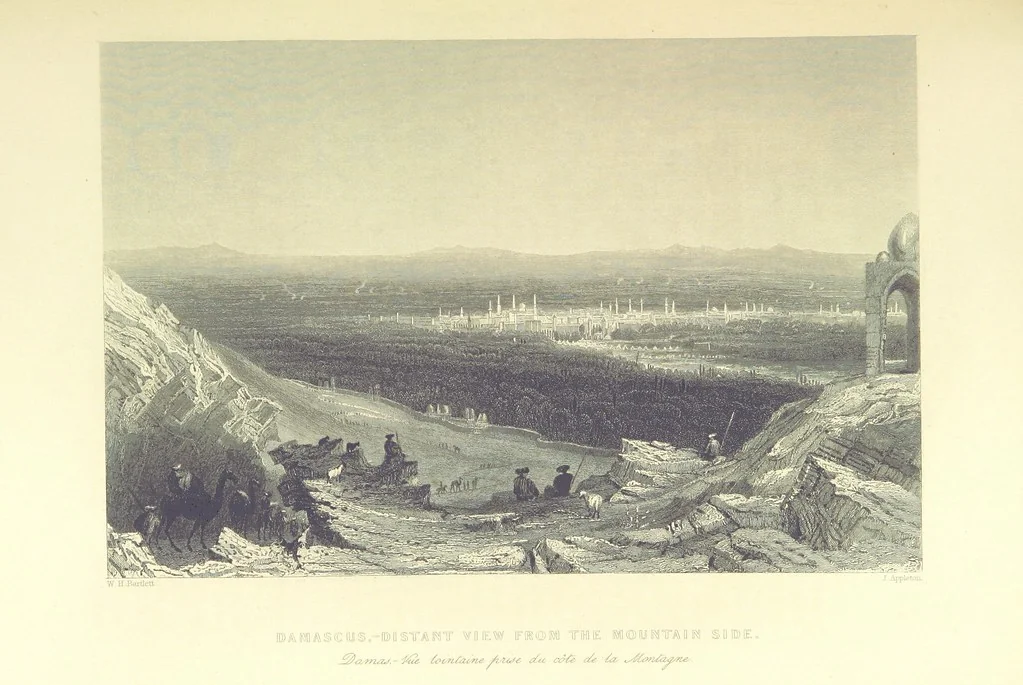 An illustration from Syria, the Holy Land, Asia Minor, &c., illustrated. In a series of views drawn from nature by W. H. Bartlett, William Purser (Thomas Allom), &c. With descriptions of the plates by J. Carne. [With maps, 1853, leaf 249