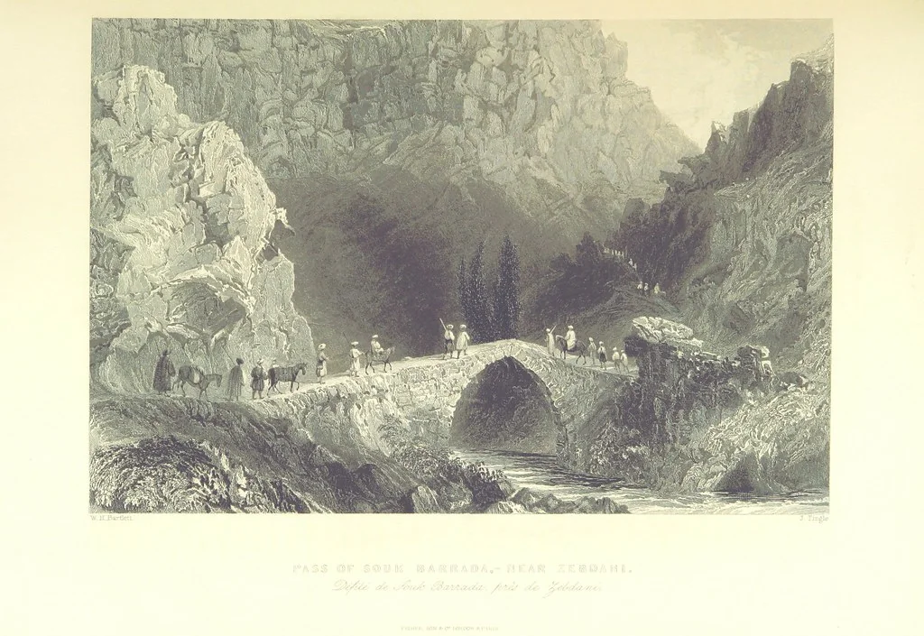 An illustration from Syria, the Holy Land, Asia Minor, &c., illustrated. In a series of views drawn from nature by W. H. Bartlett, William Purser (Thomas Allom), &c. With descriptions of the plates by J. Carne. [With maps, 1853, leaf 341
