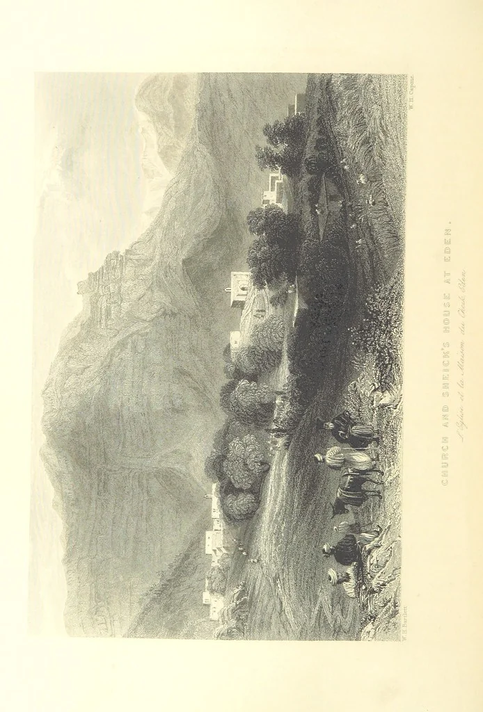 An illustration from Syria, the Holy Land, Asia Minor, &c., illustrated. In a series of views drawn from nature by W. H. Bartlett, William Purser (Thomas Allom), &c. With descriptions of the plates by J. Carne. [With maps, 1853, leaf 356