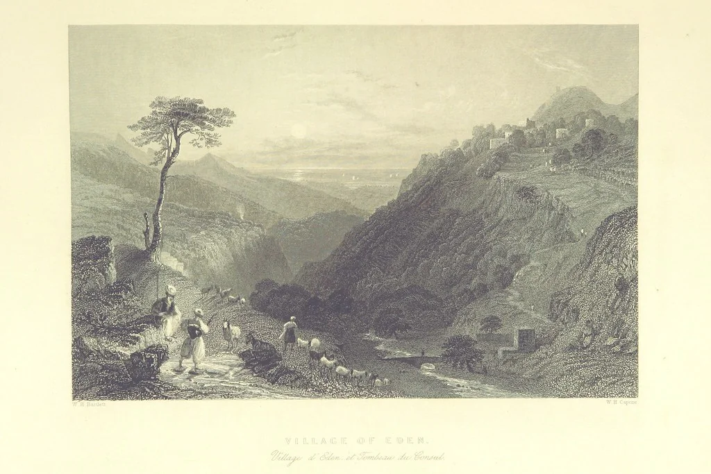 An illustration from Syria, the Holy Land, Asia Minor, &c., illustrated. In a series of views drawn from nature by W. H. Bartlett, William Purser (Thomas Allom), &c. With descriptions of the plates by J. Carne. [With maps, 1853, leaf 39